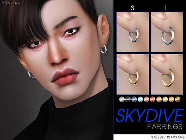 Sims 4 Skydive Earrings by Pralinesims at TSR
