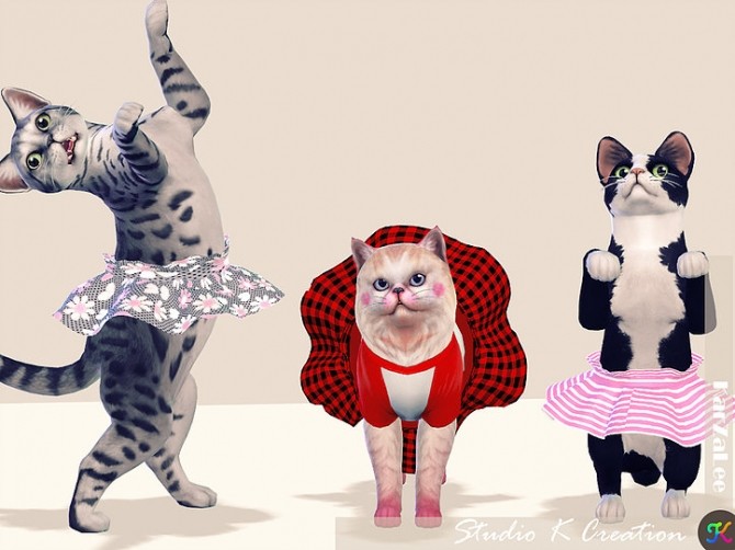 Sims 4 Cat dress N2 acc at Studio K Creation