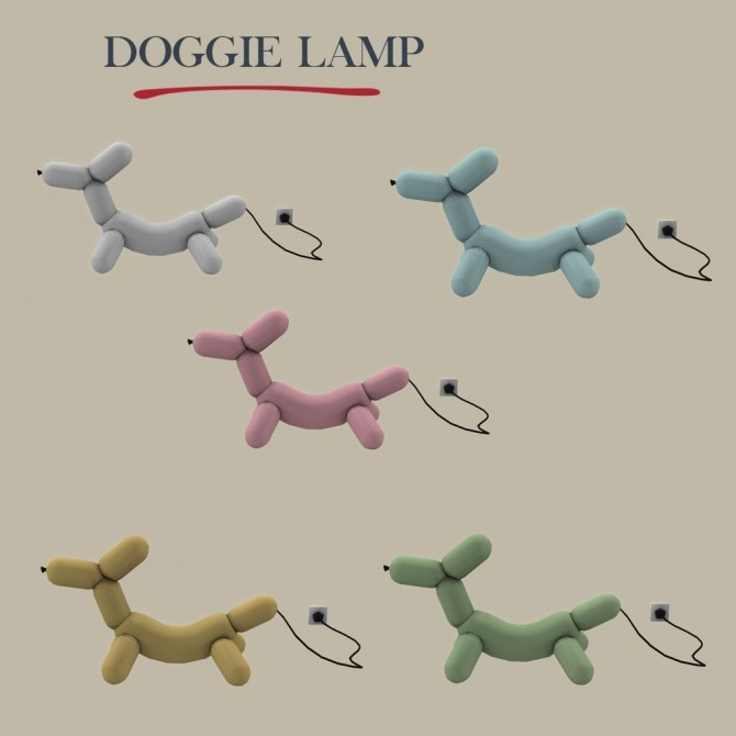 Sims 4 Doggie Lamp at Leo Sims