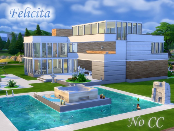 Sims 4 Felicita modern home by Sims House at TSR
