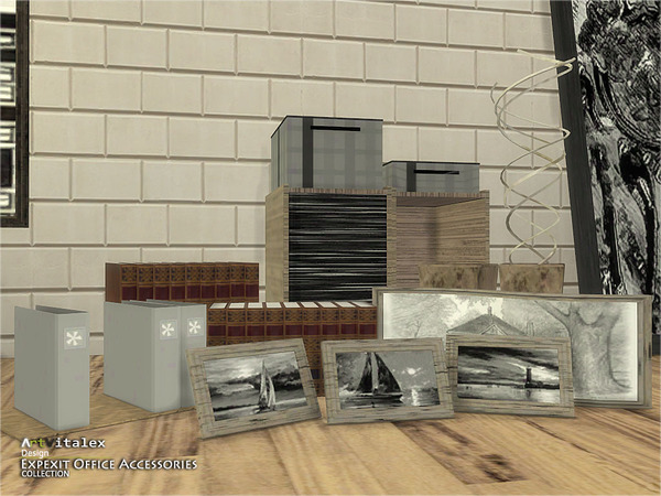 Sims 4 Expexit Office Accessories by ArtVitalex at TSR