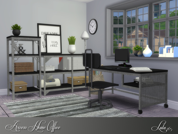 Sims 4 Axcess Home Office by Lulu265 at TSR