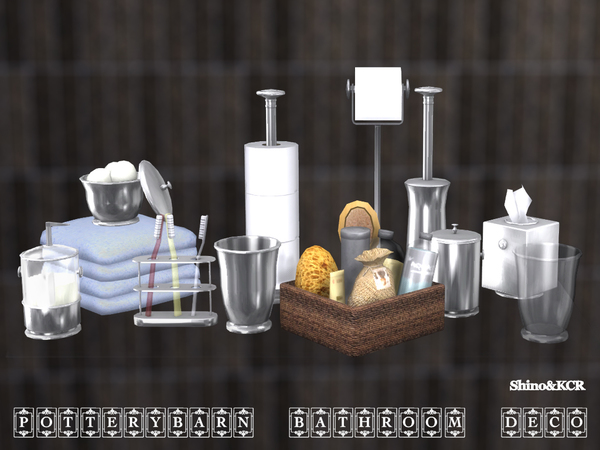 Sims 4 Decor Bathroom Pottery Barn by ShinoKCR at TSR
