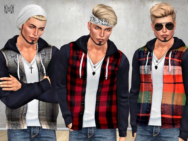 Sims 4 Casual Plaid Jacket M by MartyP at TSR