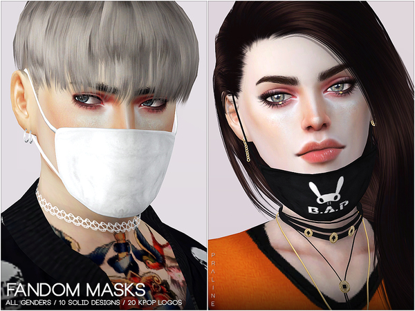 Sims 4 Fandom Masks by Pralinesims at TSR
