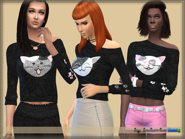 Sims 4 Sweater Pets F by bukovka at TSR