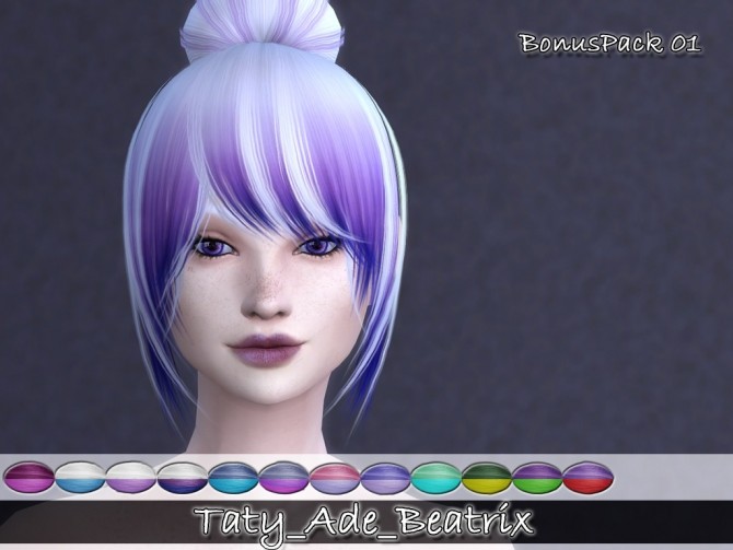 Sims 4 Ade Beatrix hair retextures at Taty – Eámanë Palantír