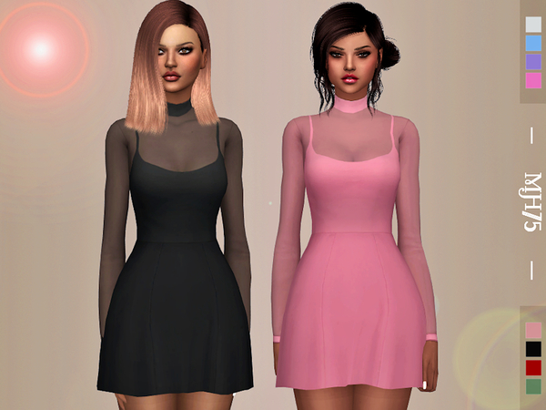 Sims 4 Elesina Dress by Margeh 75 at TSR