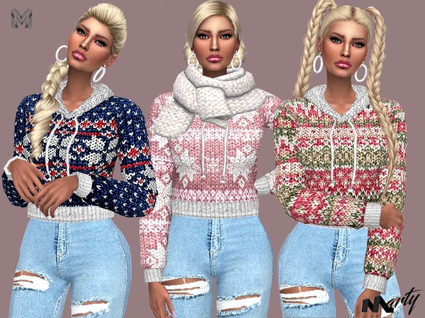 Sims 4 MP Wool Winter Sweaters by MartyP at TSR