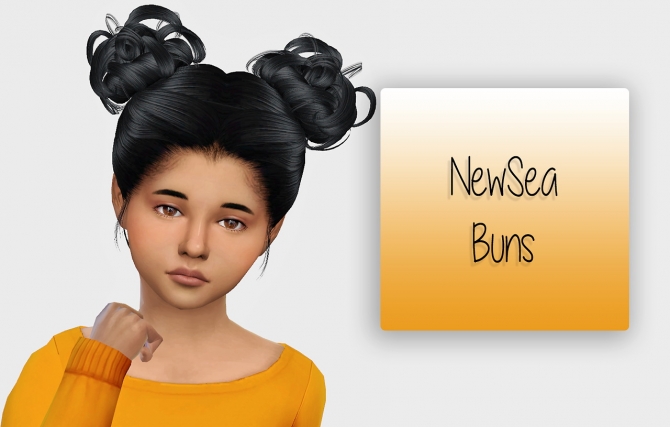 Newsea Buns Hair Kids Version At Simiracle Sims 4 Updates