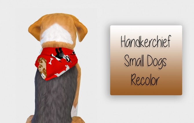 Sims 4 Handkerchief Small Dog Recolor at Simiracle