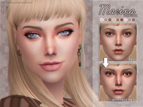 Sims 4 Marina Face Mask by Screaming Mustard at TSR