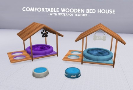 WOODEN BED HOUSE WITH WATERPOT TEXTURE at REDHEADSIMS