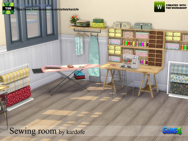 Sims 4 Sewing room by kardofe at TSR
