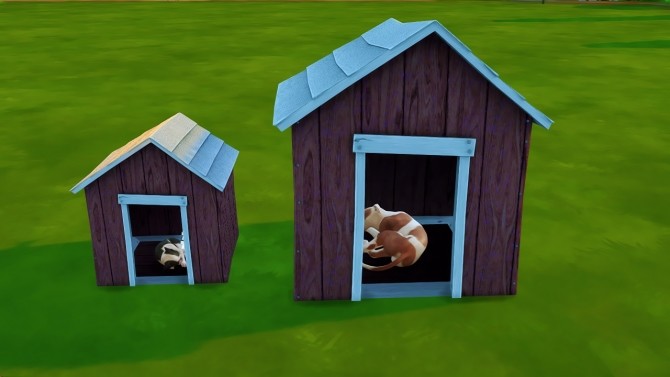 Sims 4 CATS AND DOGS LARGE/SMALL BEDS AND HOUSE at REDHEADSIMS