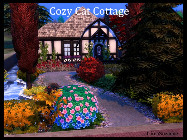 Sims 4 Cozy Cat Cottage by circasuzanne at TSR