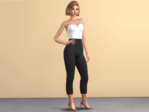 Sims 4 Duvall Jumpsuit by Christopher067 at TSR