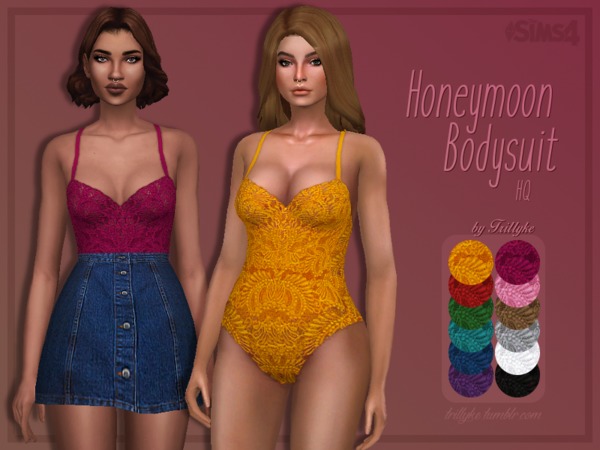 Sims 4 Honeymoon Bodysuit by Trillyke at TSR
