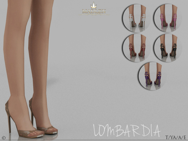 Sims 4 Madlen Lombardia Shoes by MJ95 at TSR