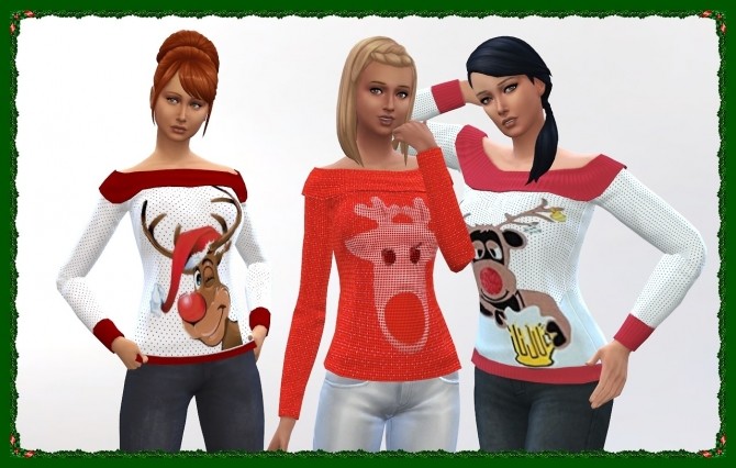 Sims 4 Christmas sweaters at Louisa Creations4Sims