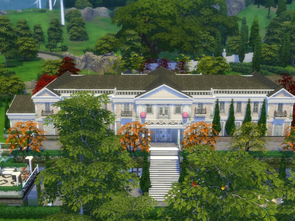 Sims 4 The French Riviera mansion by Cuddlesu at TSR