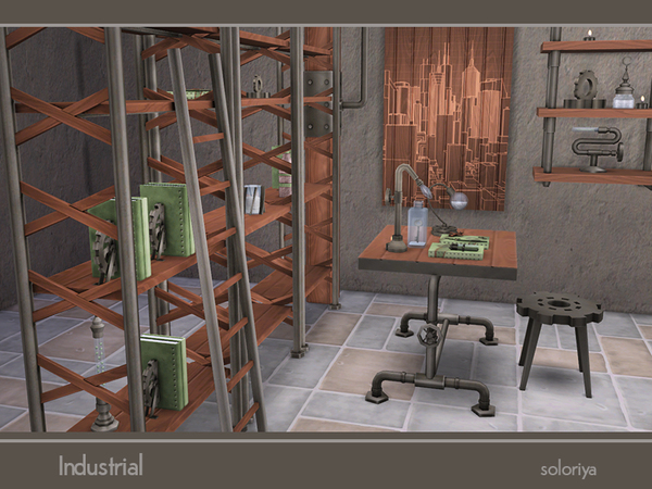 Sims 4 Industrial Set by soloriya at TSR