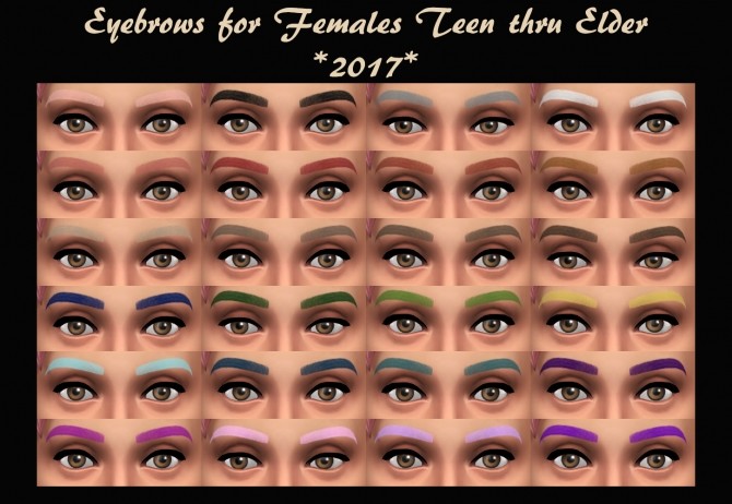 Sims 4 Eyebrows for Females by Simmiller at Mod The Sims