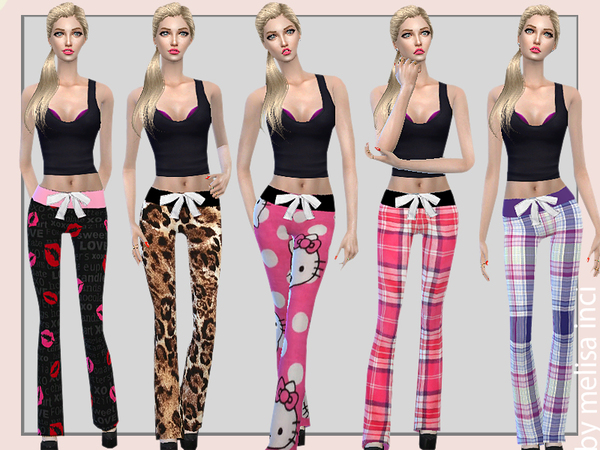 Sims 4 Floral Pajama Bottoms by melisa inci at TSR