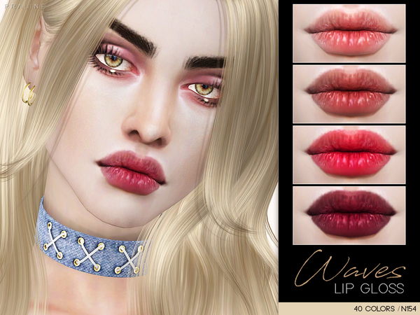 Sims 4 Waves Lip Trio by Pralinesims at TSR