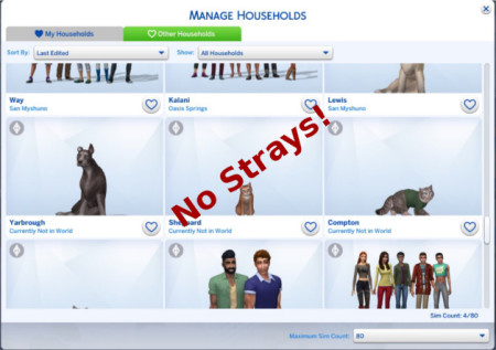 No Strays by Rosebud1773 at Mod The Sims