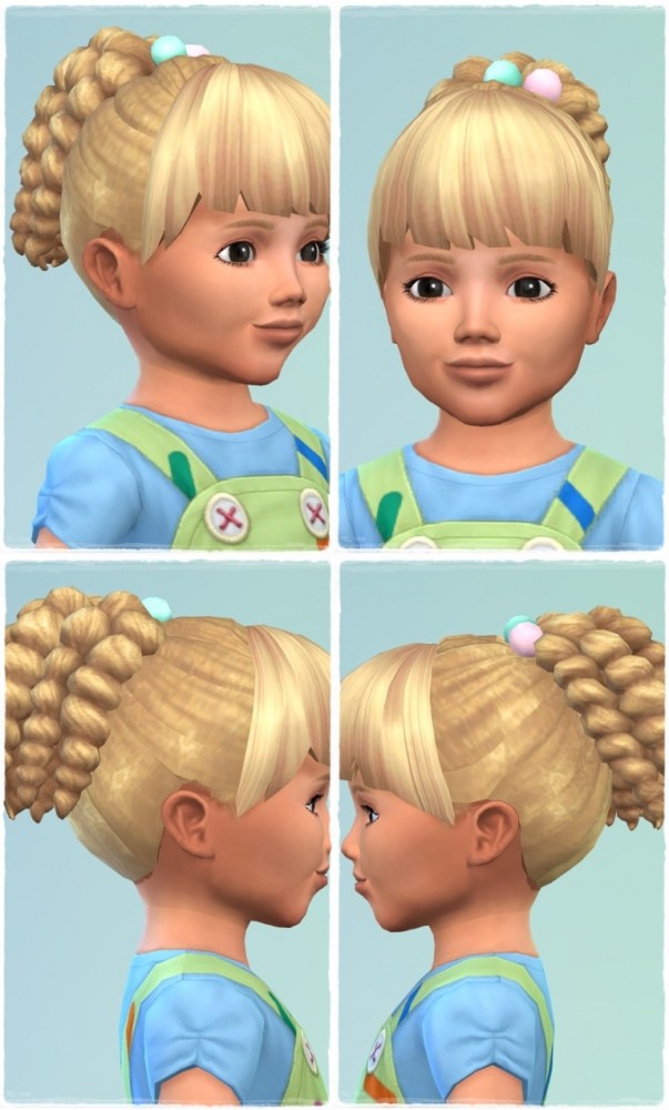 Sims 4 Twist Tail hair T at Birksches Sims Blog