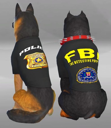 POLICE CLOTHES FOR DOGS by SimVicio at SimsWorkshop
