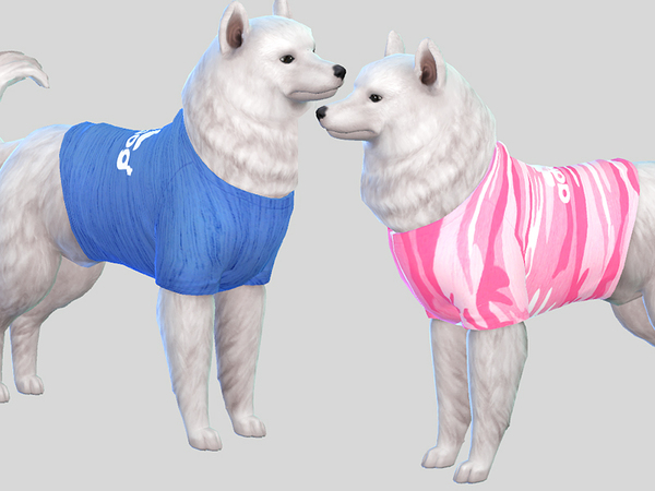 Sims 4 Sporty Sweatshirts for dogs by Pinkzombiecupcakes at TSR