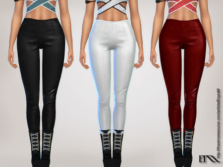 Cropped Leather Leggings by EsyraM at TSR » Sims 4 Updates