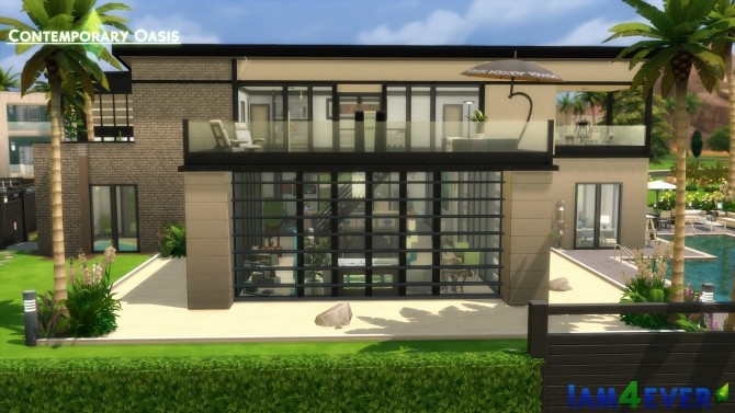 Sims 4 Contemporary Oasis (CC Free) by Iam4ever at Mod The Sims