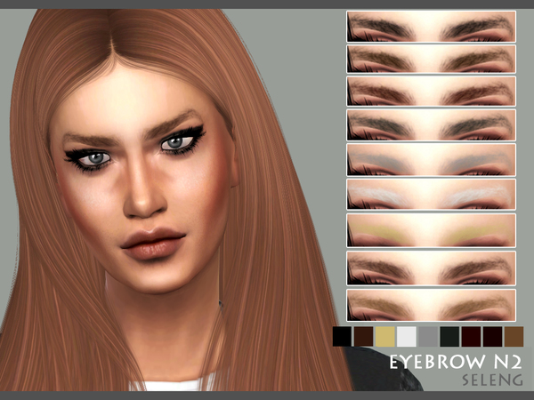 Sims 4 Eyebrows N2 by Seleng at TSR