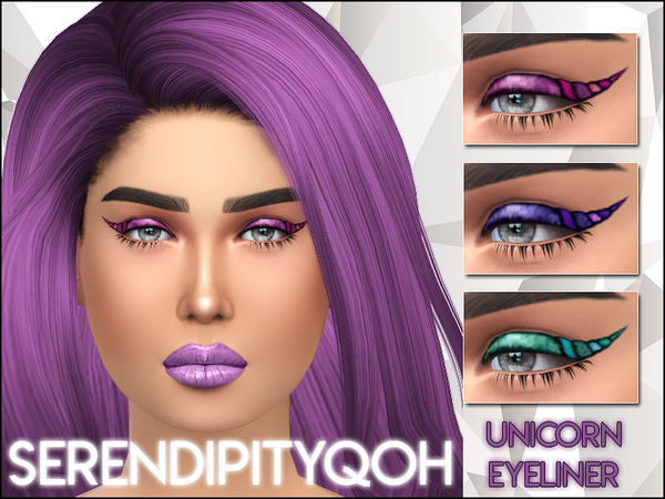 Sims 4 Unicorn Eyeliner by SerendipityQOH at TSR
