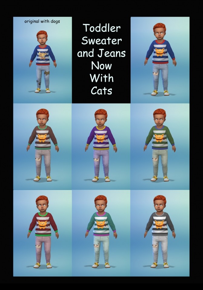 Sims 4 T Boys Outfit Now With Cats by Simmiller at Mod The Sims