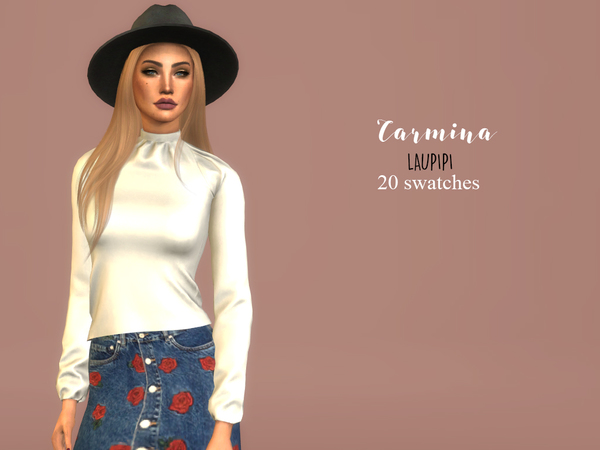 Sims 4 Carmina blouse by laupipi at TSR