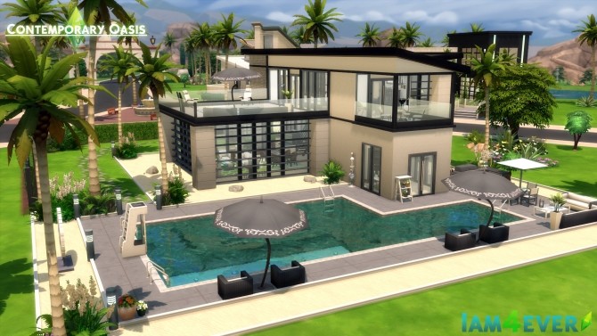 Sims 4 Contemporary Oasis (CC Free) by Iam4ever at Mod The Sims