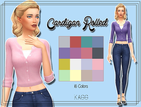 Sims 4 Cardigan Rolled at Kass