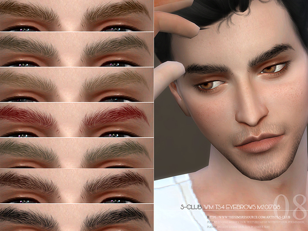 Sims 4 Eyebrows M 201708 by S Club WM at TSR