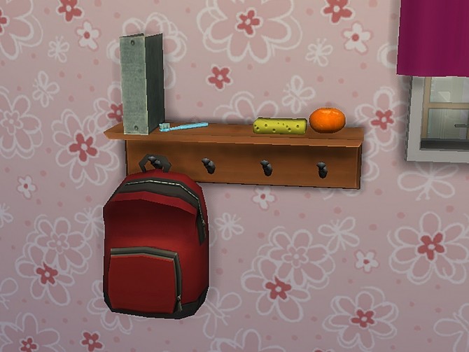 Sims 4 Coat Rack Shelf by Reitanna at Mod The Sims