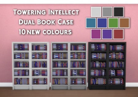 Towering Intellect Dual Book Case by simsessa at Mod The Sims