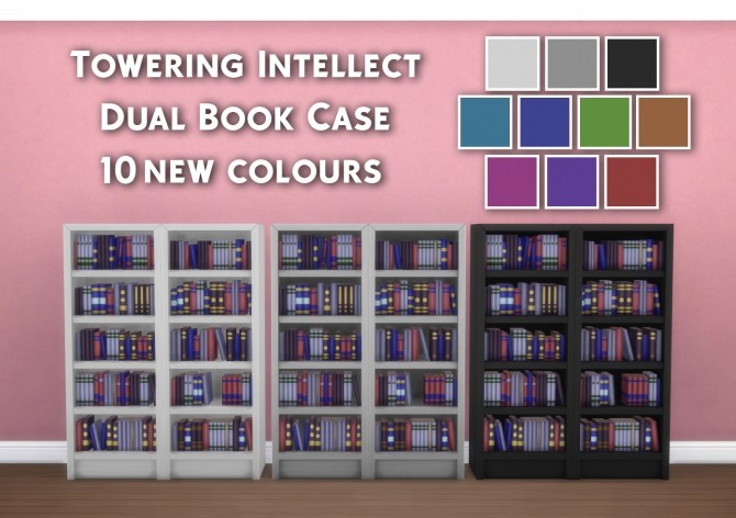 Sims 4 Towering Intellect Dual Book Case by simsessa at Mod The Sims