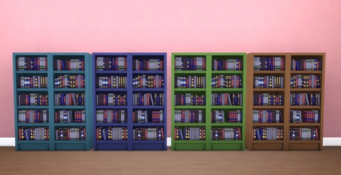 Sims 4 Towering Intellect Dual Book Case by simsessa at Mod The Sims