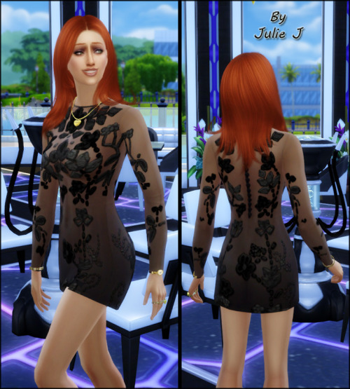 Sims 4 City Living Dress Shortened at Julietoon – Julie J