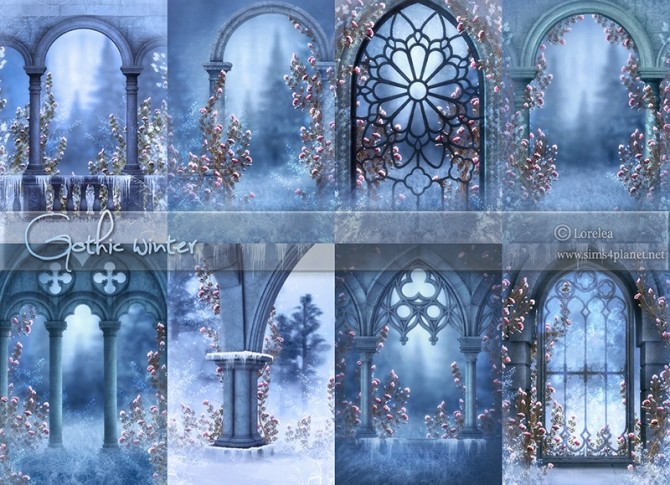 Sims 4 Gothic Winter Backgrounds at Lorelea
