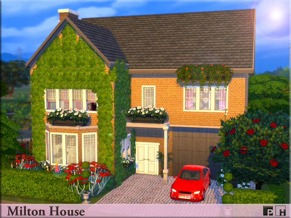 Sims 4 Milton House by Pinkfizzzzz at TSR