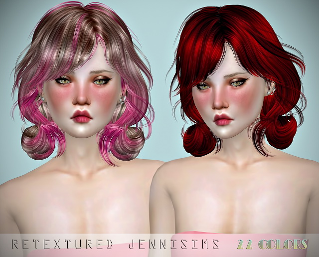 Sims 4 Newsea Papaya Hair retexture at Jenni Sims